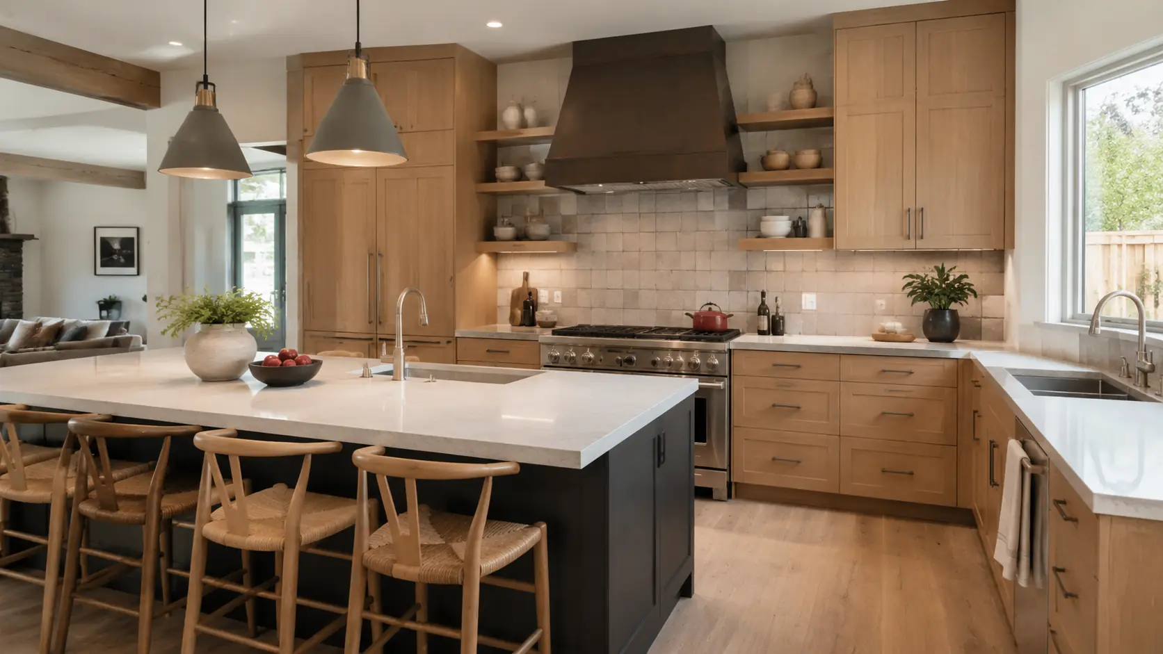 Completed modern kitchen remodel